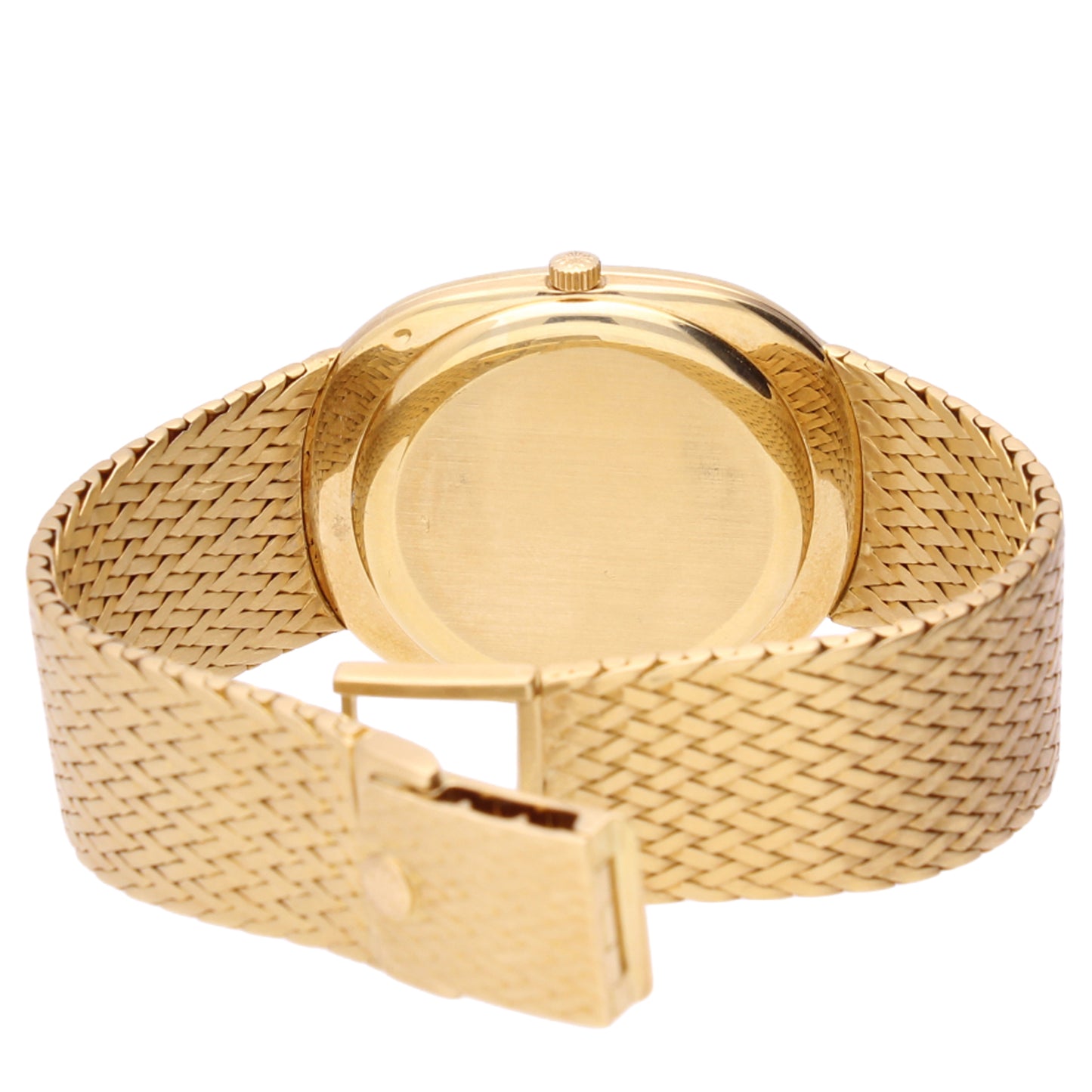 18ct yellow gold Patek Philippe ref. 3605/1 Ellipse automatic bracelet watch. Made 1978