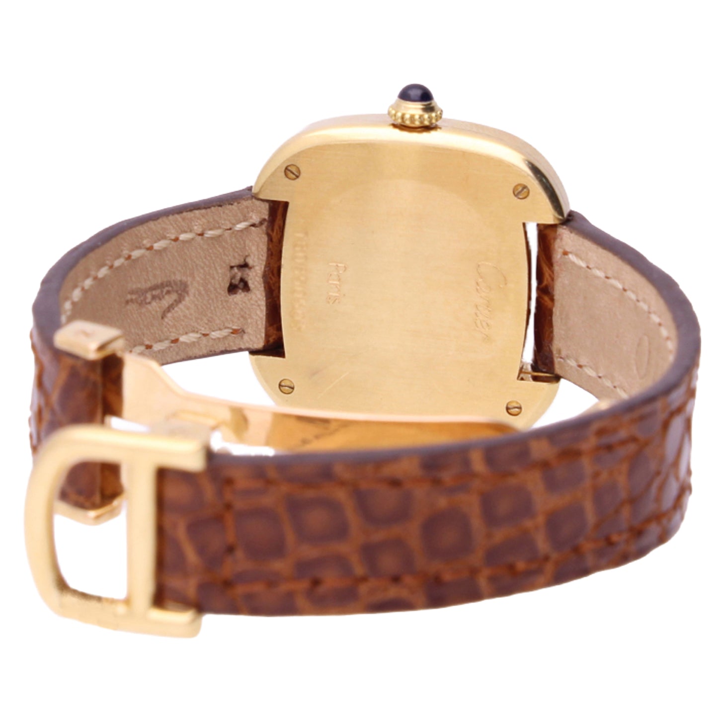 18ct yellow gold Cartier Gondole Square wristwatch. Made 1970's
