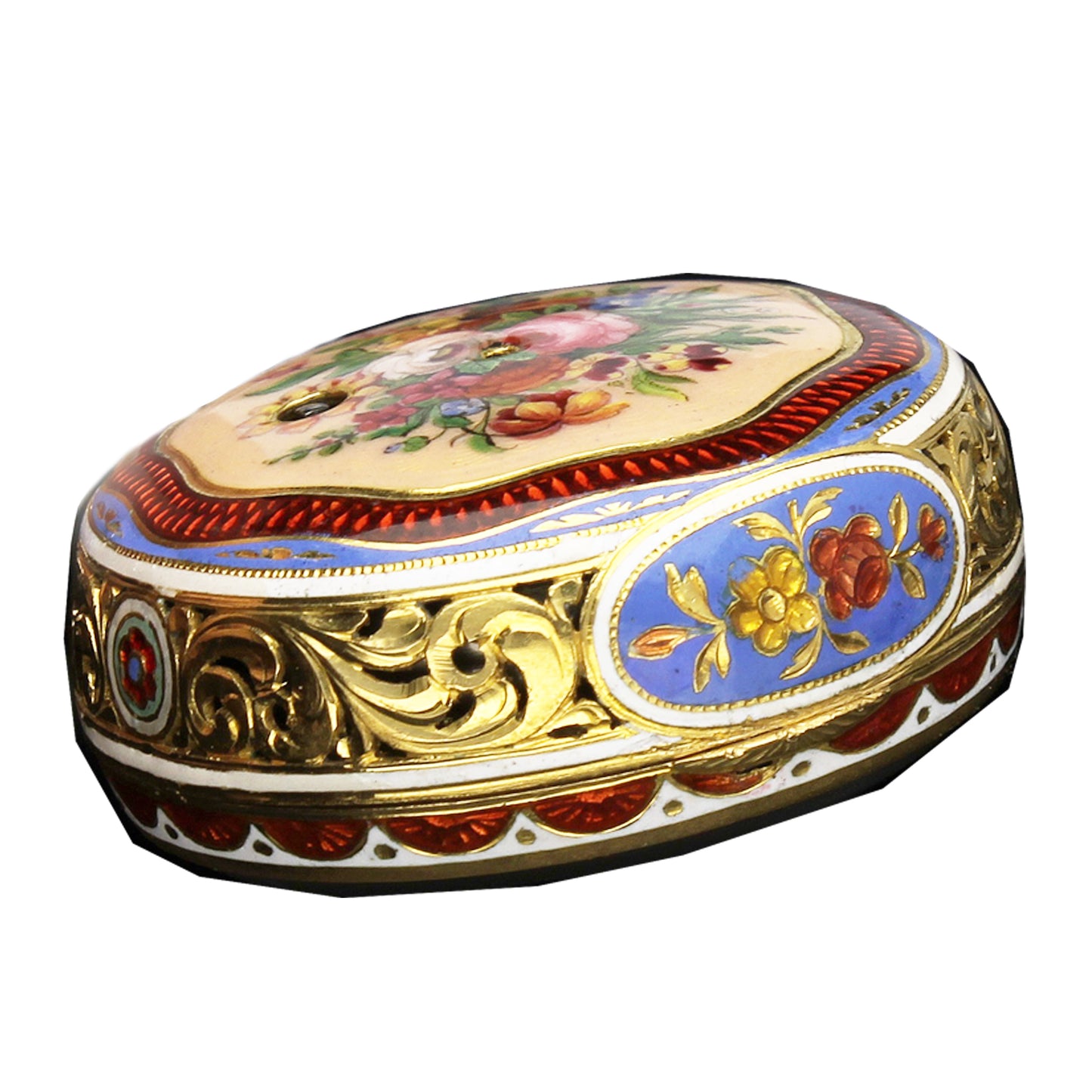 18ct gold and enamel Edward Prior pair case, open face quarter repeating pocket watch, made for the Turkish Market. Made 1818