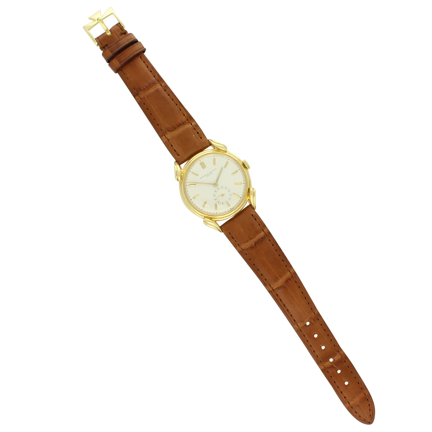 18ct yellow gold Vacheron & Constantin 'Cornes De Vache' wristwatch. Made 1945