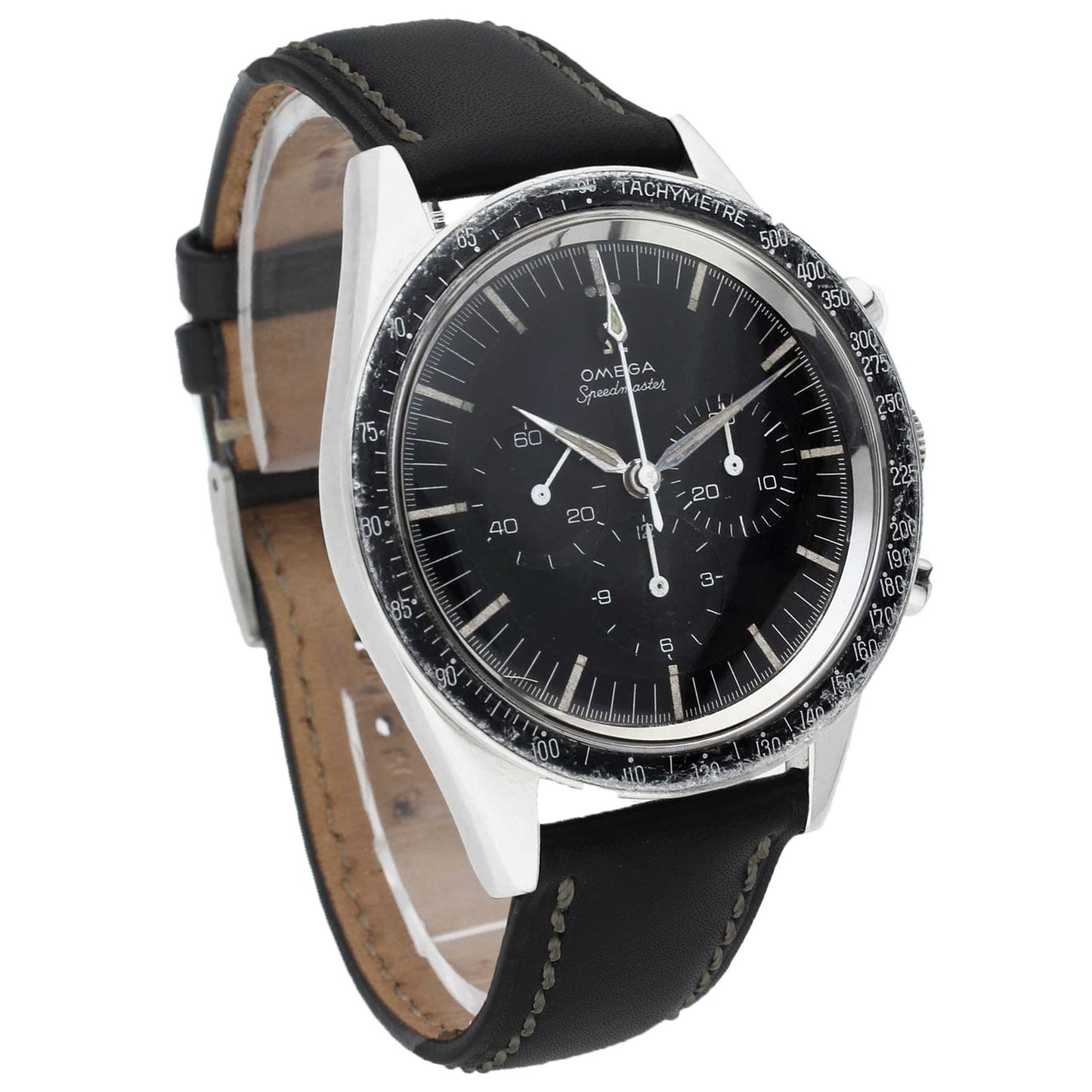 Stainless steel OMEGA ref. 2998-4 Speedmaster chronograph wristwatch. Made 1963