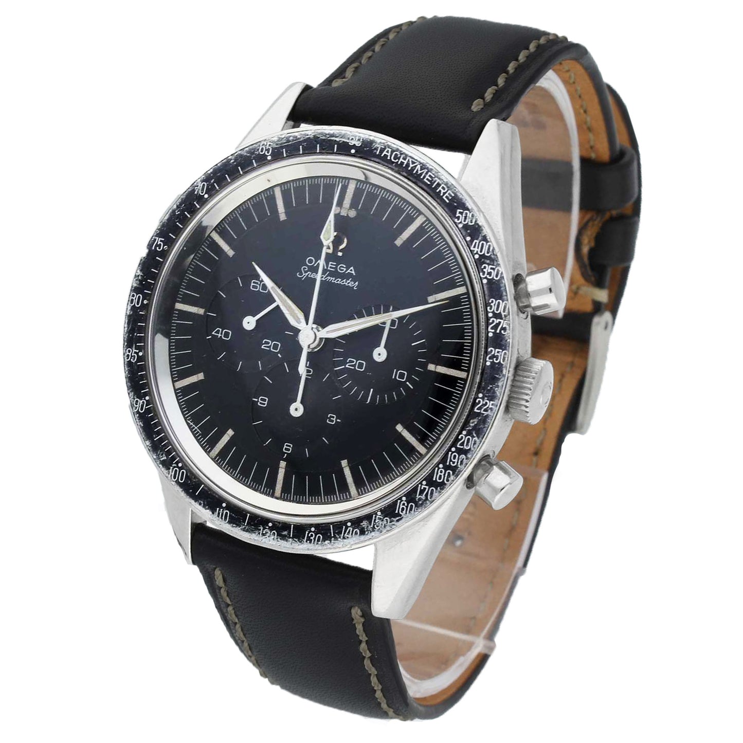 Stainless steel OMEGA ref. 2998-4 Speedmaster chronograph wristwatch. Made 1963