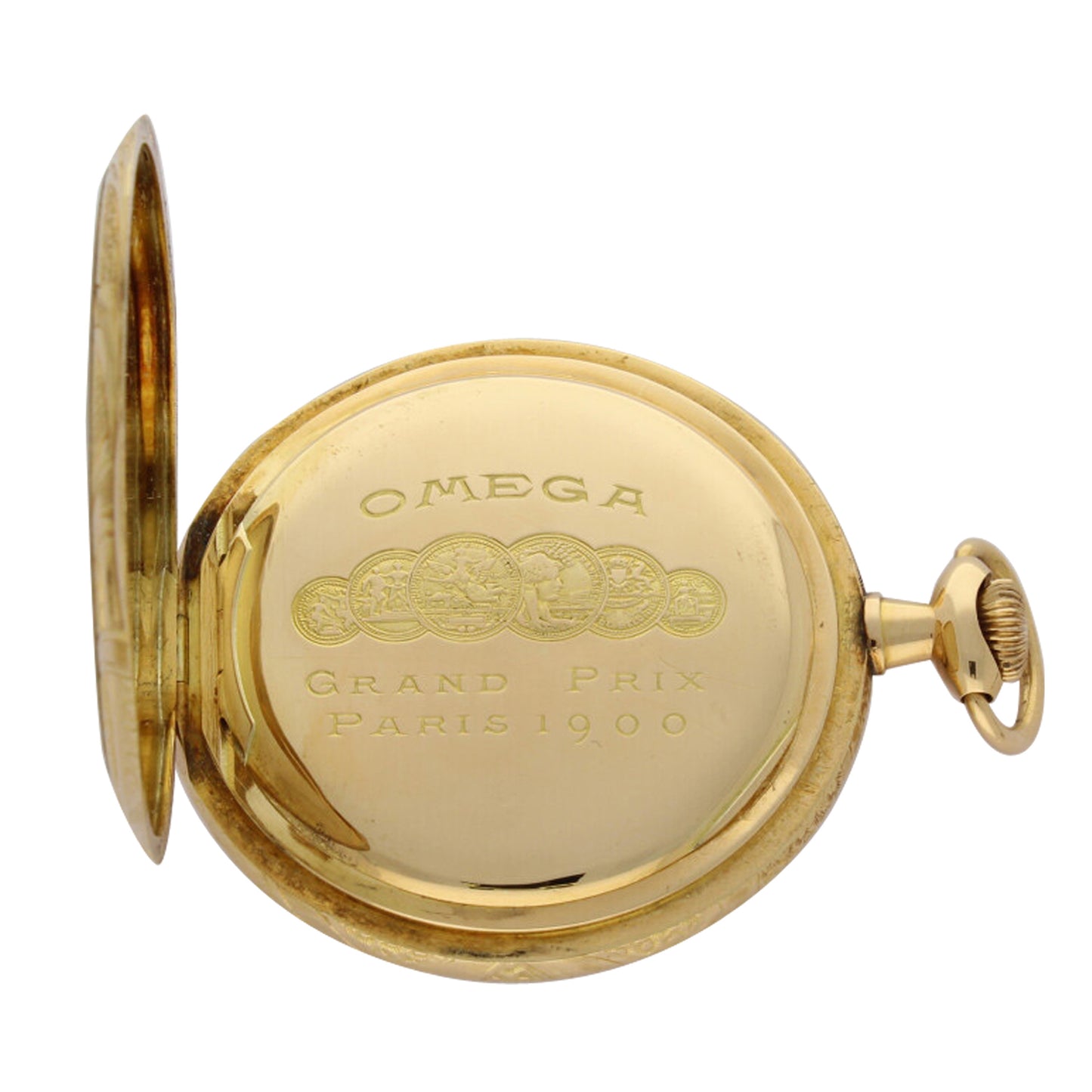 18ct yellow gold OMEGA open face pocket watch. Made 1911
