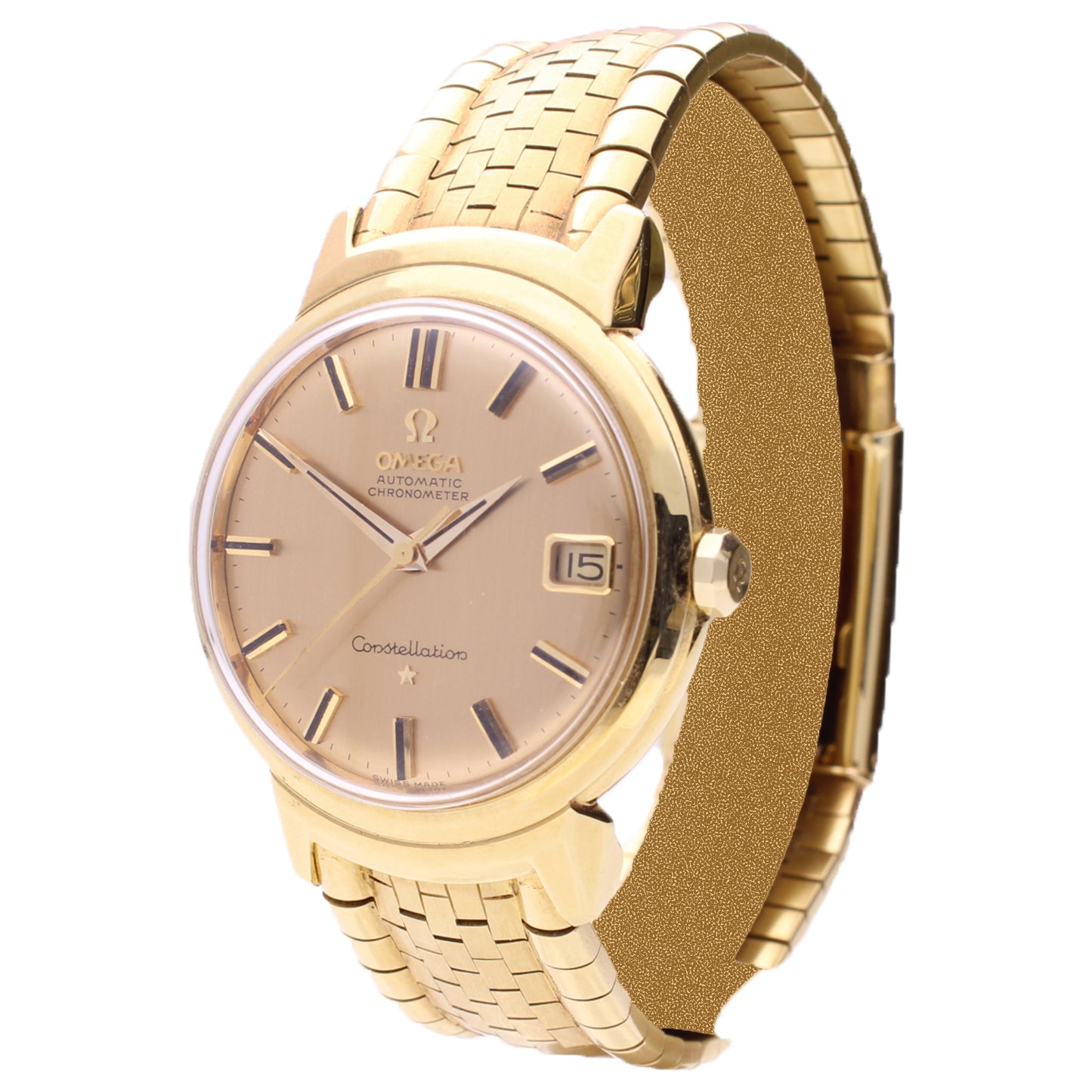18ct yellow gold OMEGA Constellation automatic chronometer wristwatch. Made 1961