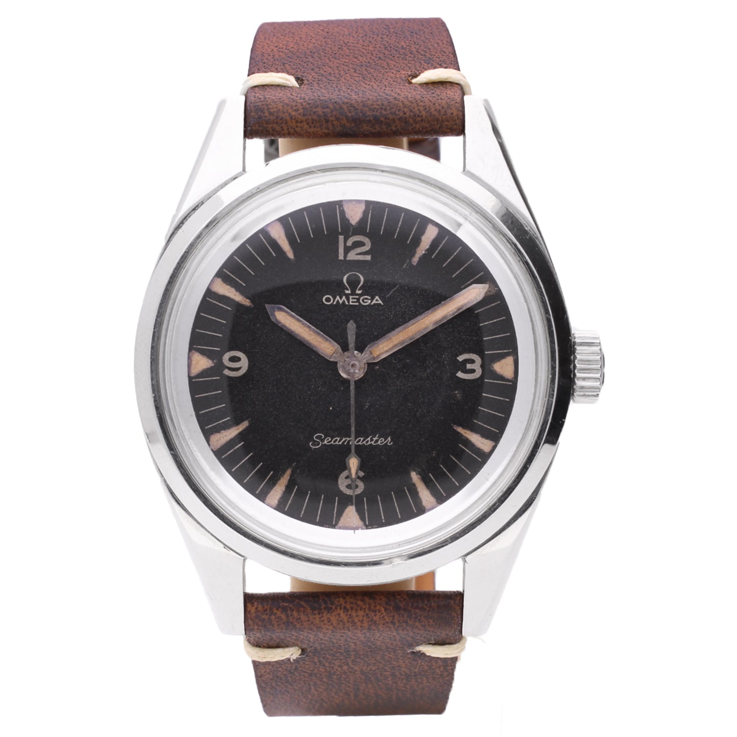 Stainless steel OMEGA ref. 135.004-63 Railmaster wristwatch made for Pakistan Air force. Made 1964
