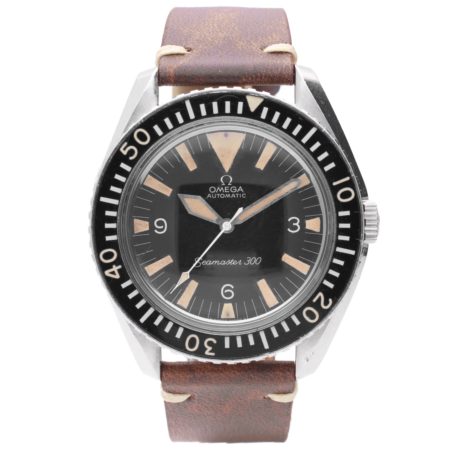 Stainless steel OMEGA Seamaster 300 automatic wristwatch. Made 1967