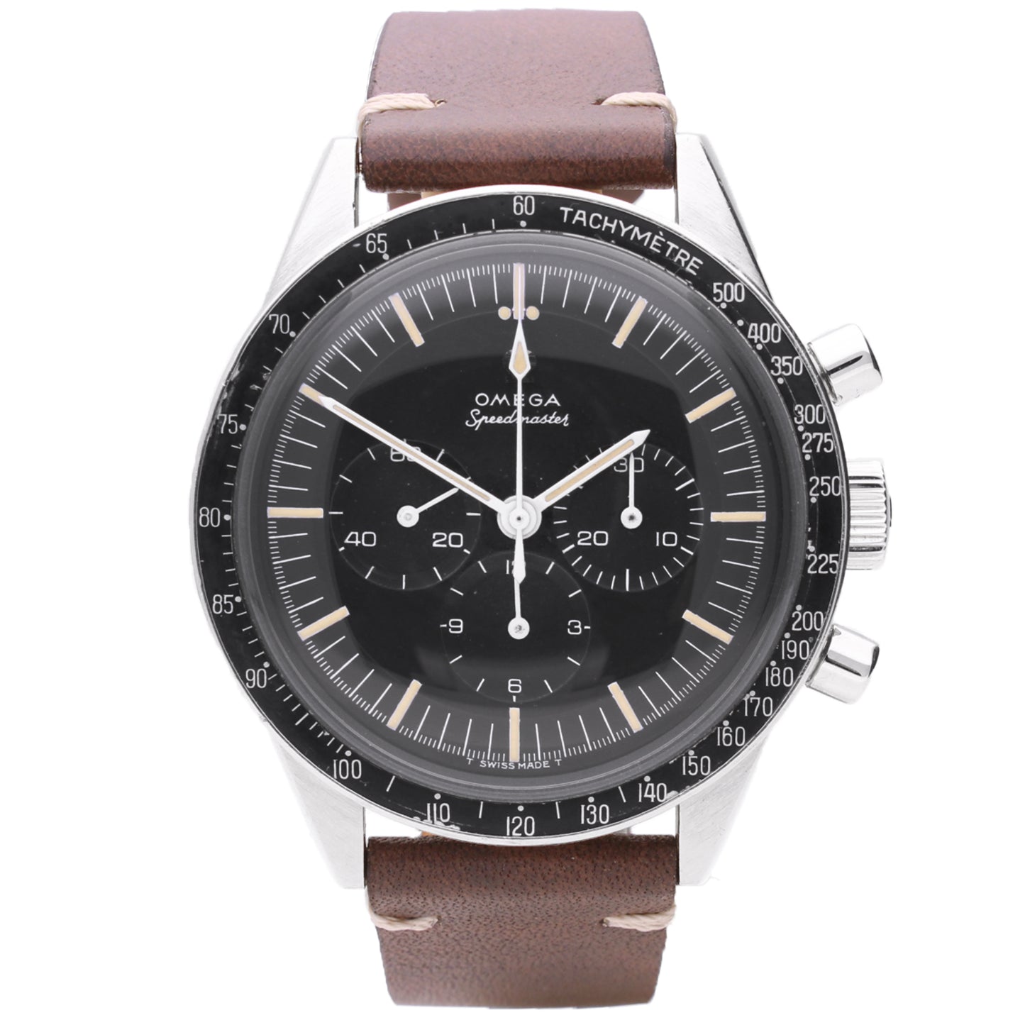 Stainless steel OMEGA Speedmaster ref. 105.003 chronograph wristwatch. Made 1969