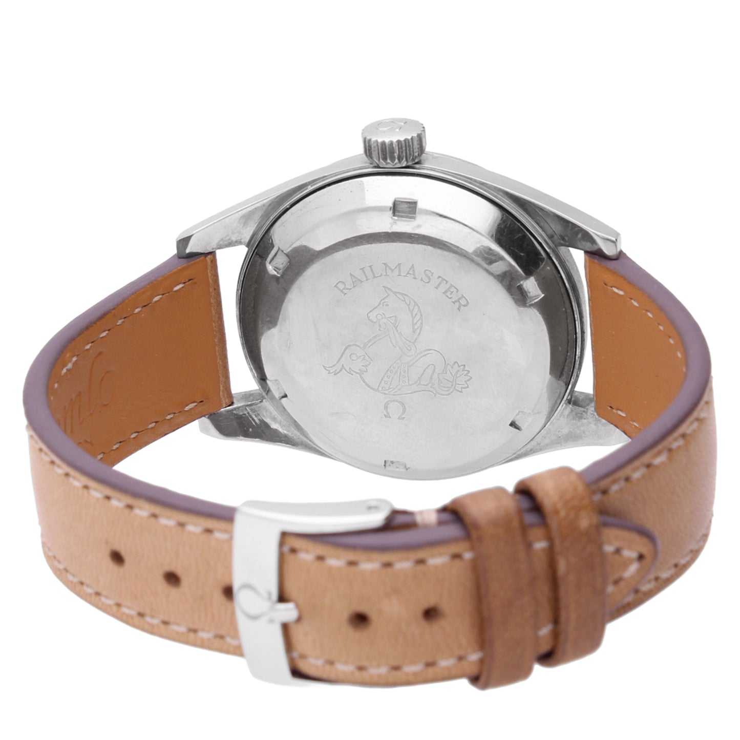 Stainless steel OMEGA Railmaster wristwatch. Made 1959