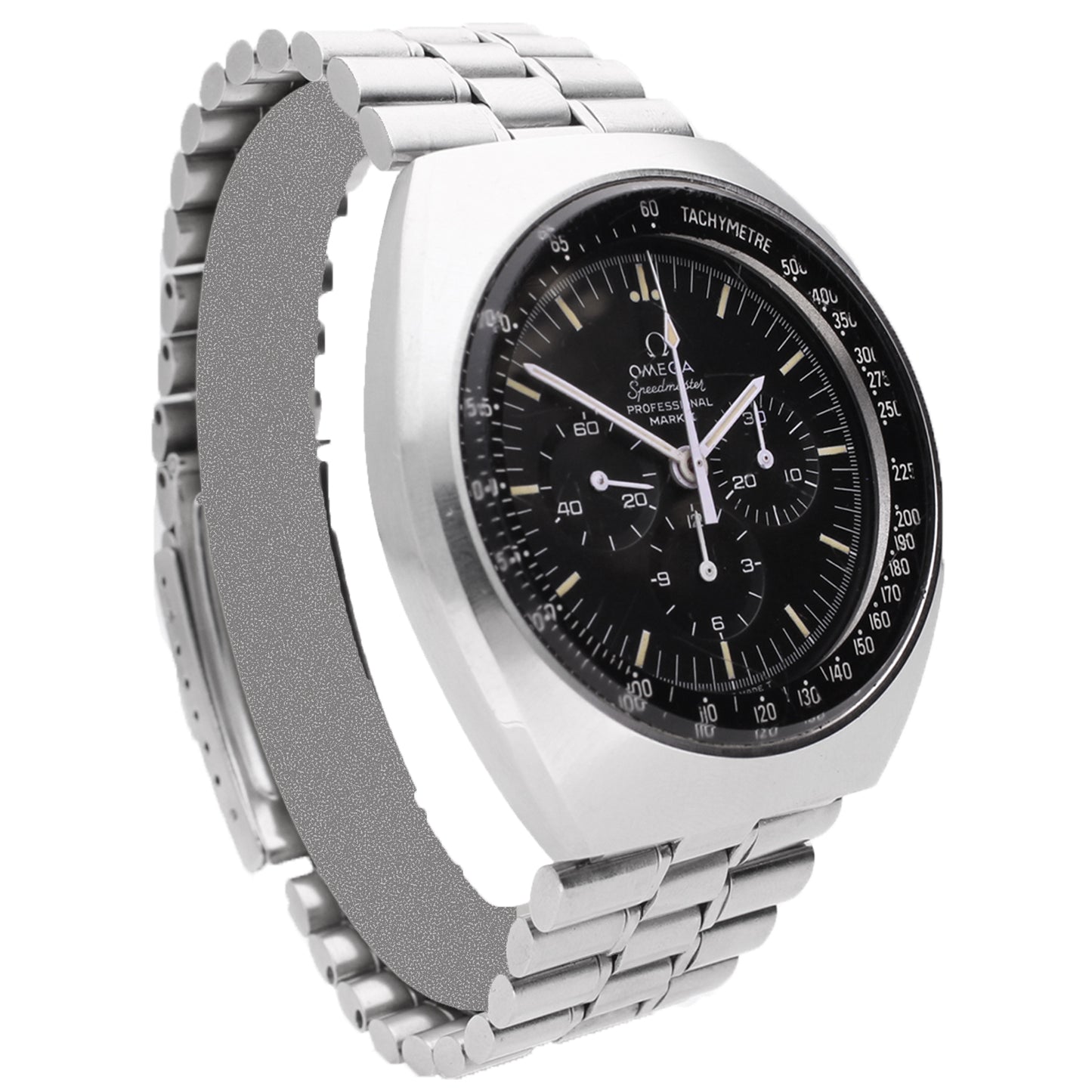 Stainless steel OMEGA Speedmaster Mark II OMEGA bracelet watch. Made 1970