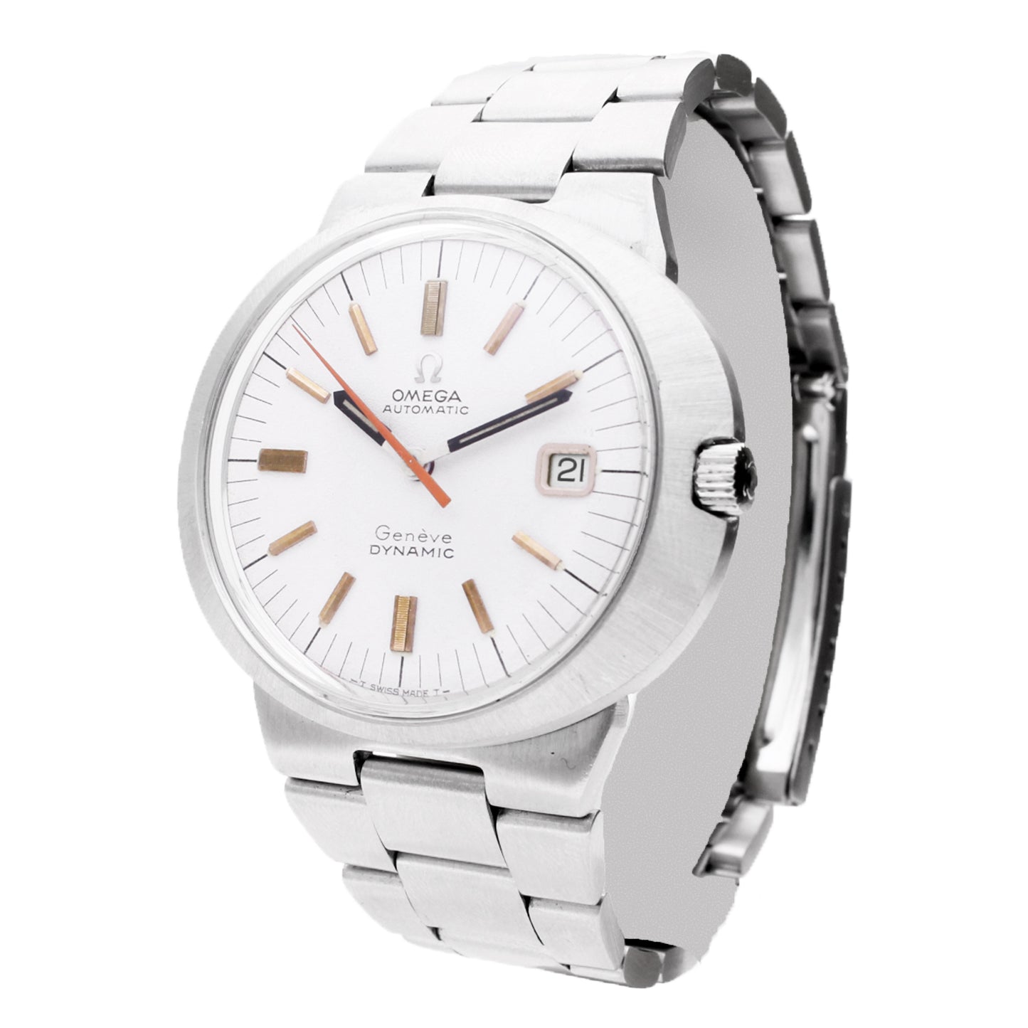 Stainless steel OMEGA Dynamic Genève automatic wristwatch. Made 1969