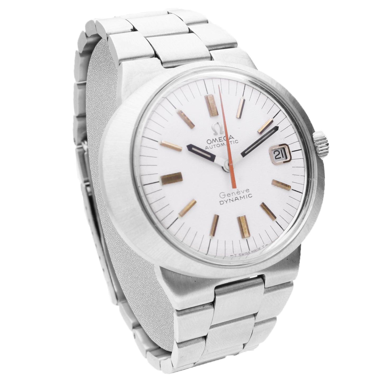 Stainless steel OMEGA Dynamic Genève automatic wristwatch. Made 1969