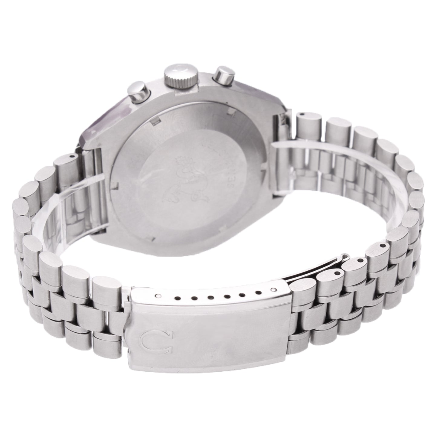 Stainless steel OMEGA Seamaster 'Flat jedi' chronograph wristwatch. Made 1971
