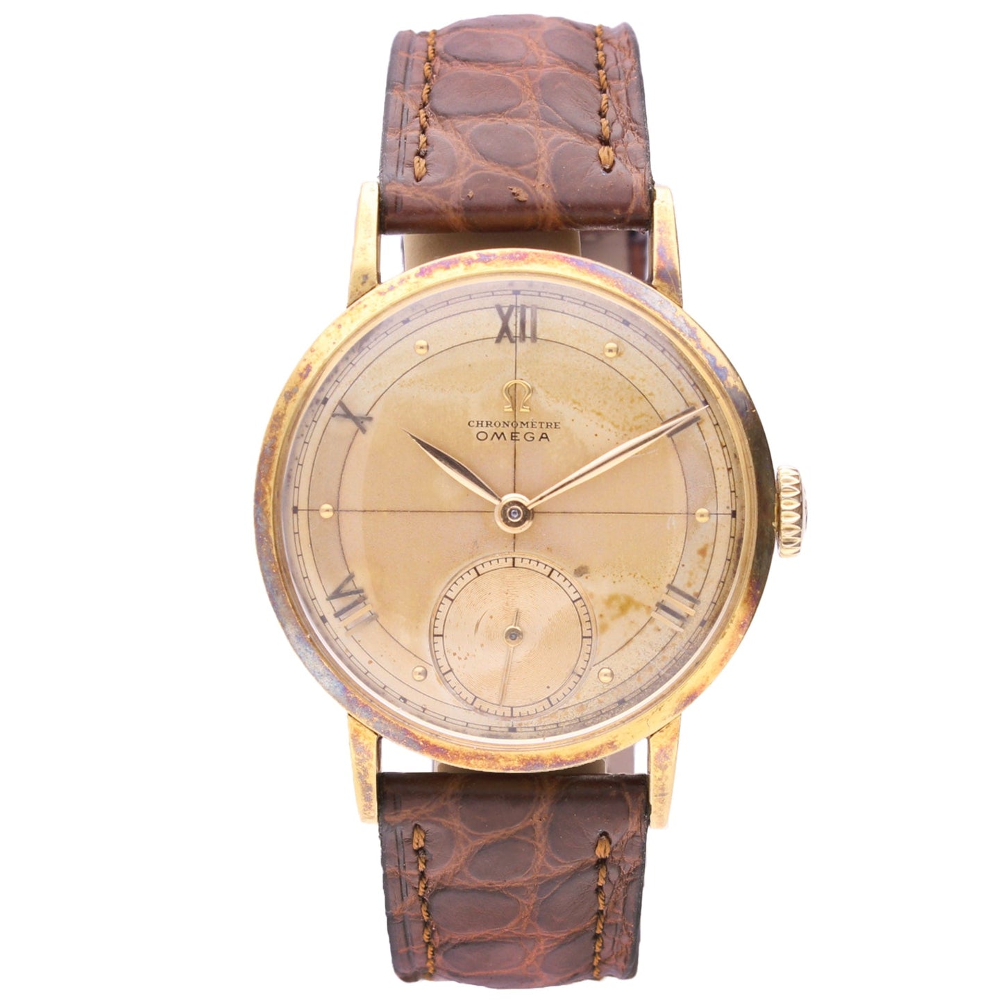 18ct yellow gold OMEGA Chronometer wristwatch. Made 1949