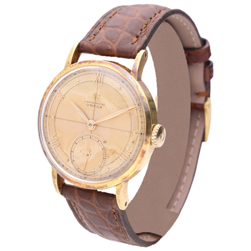 18ct yellow gold OMEGA Chronometer wristwatch. Made 1949