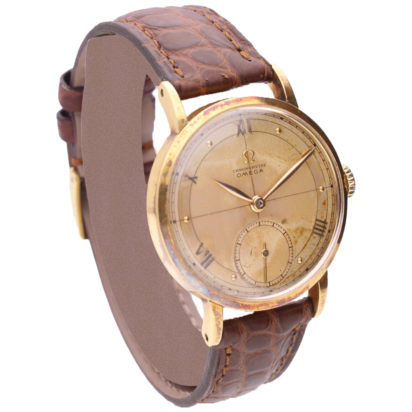 18ct yellow gold OMEGA Chronometer wristwatch. Made 1949