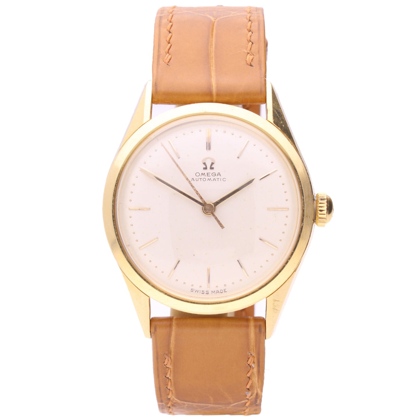 18ct yellow gold OMEGA automatic wristwatch. Made 1961