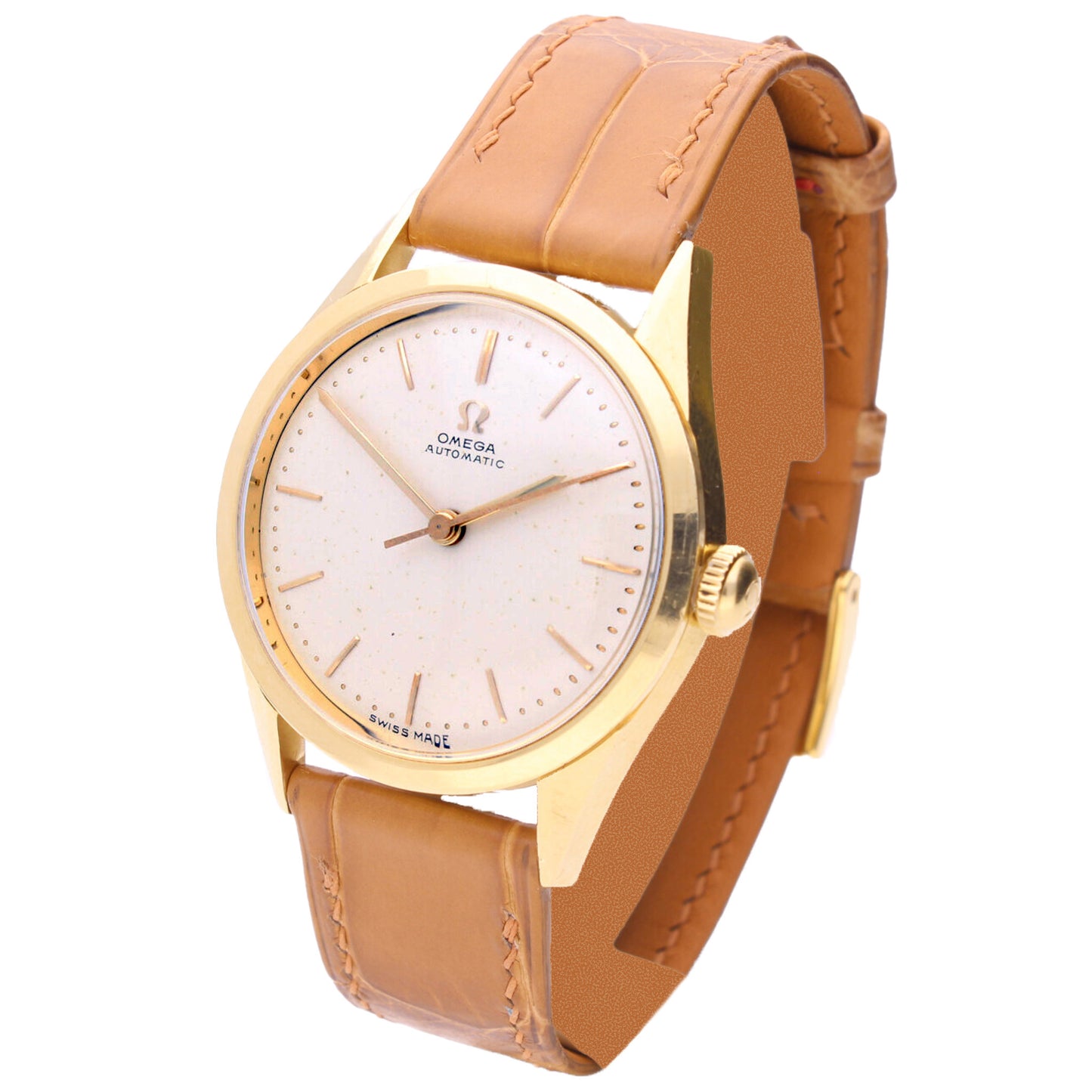 18ct yellow gold OMEGA automatic wristwatch. Made 1961