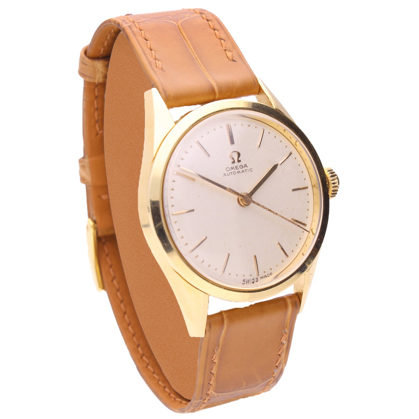 18ct yellow gold OMEGA automatic wristwatch. Made 1961