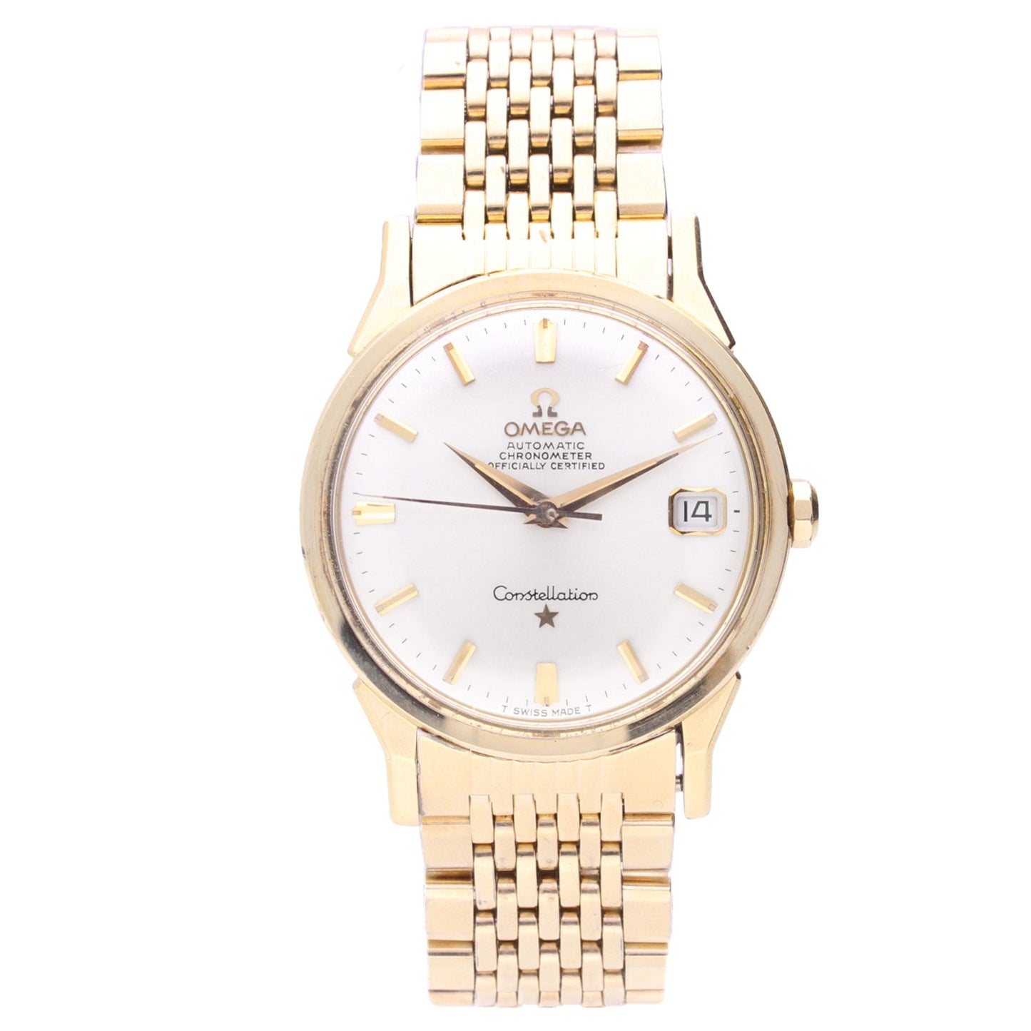 Stainless steel & 14ct yellow gold capped OMEGA Constellation automatic chronometre wristwatch. Made 1967