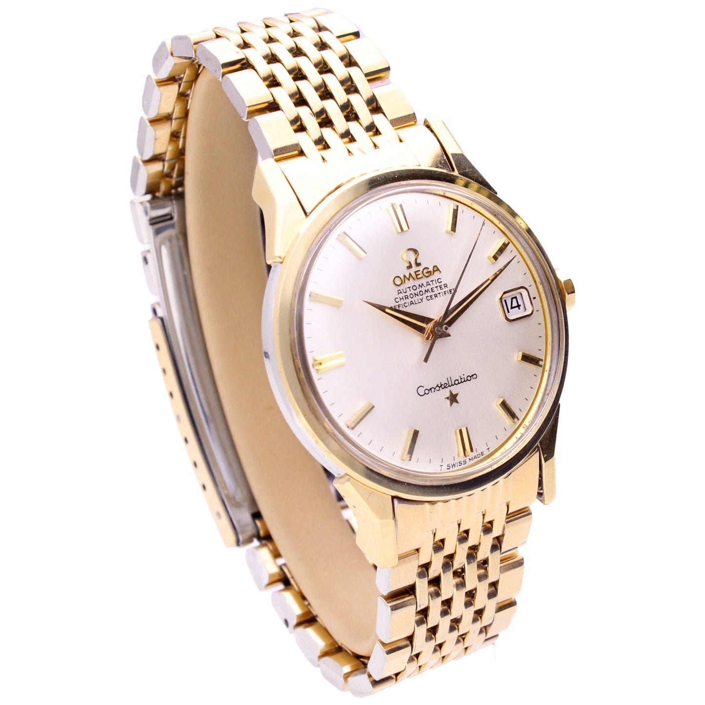 Stainless steel & 14ct yellow gold capped OMEGA Constellation automatic chronometre wristwatch. Made 1967