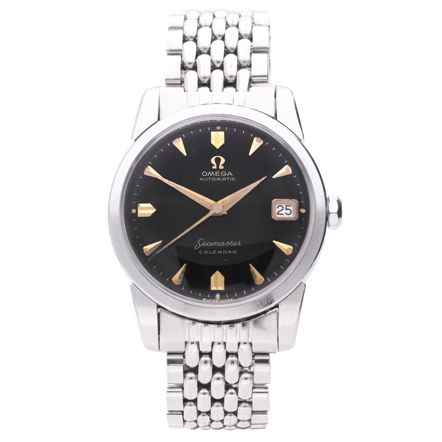 Stainless steel OMEGA Seamaster calendar automatic wristwatch. Made 1960