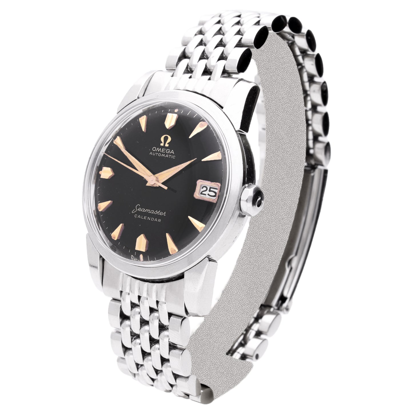 Stainless steel OMEGA Seamaster calendar automatic wristwatch. Made 1960