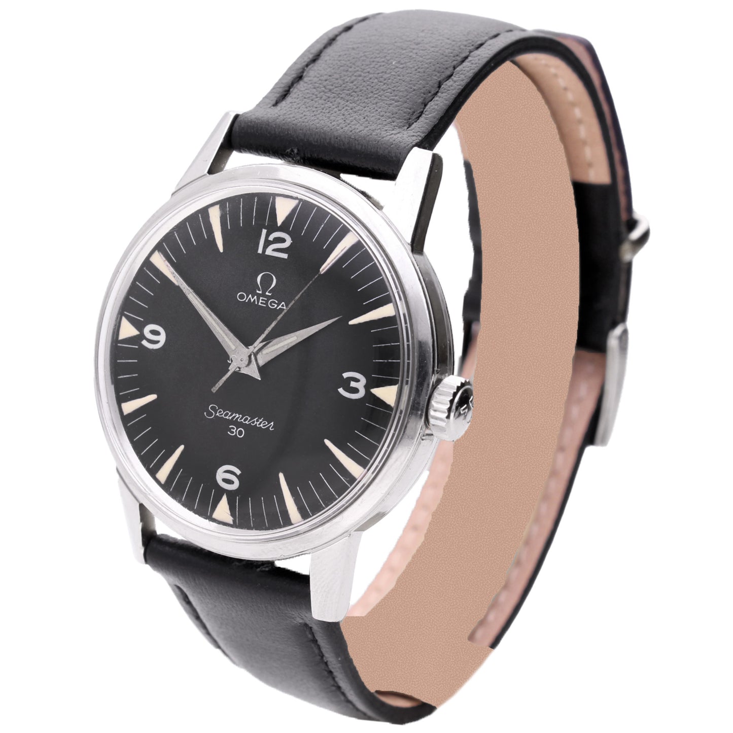 Stainless steel OMEGA Seamaster 30 wristwatch. Made 1963