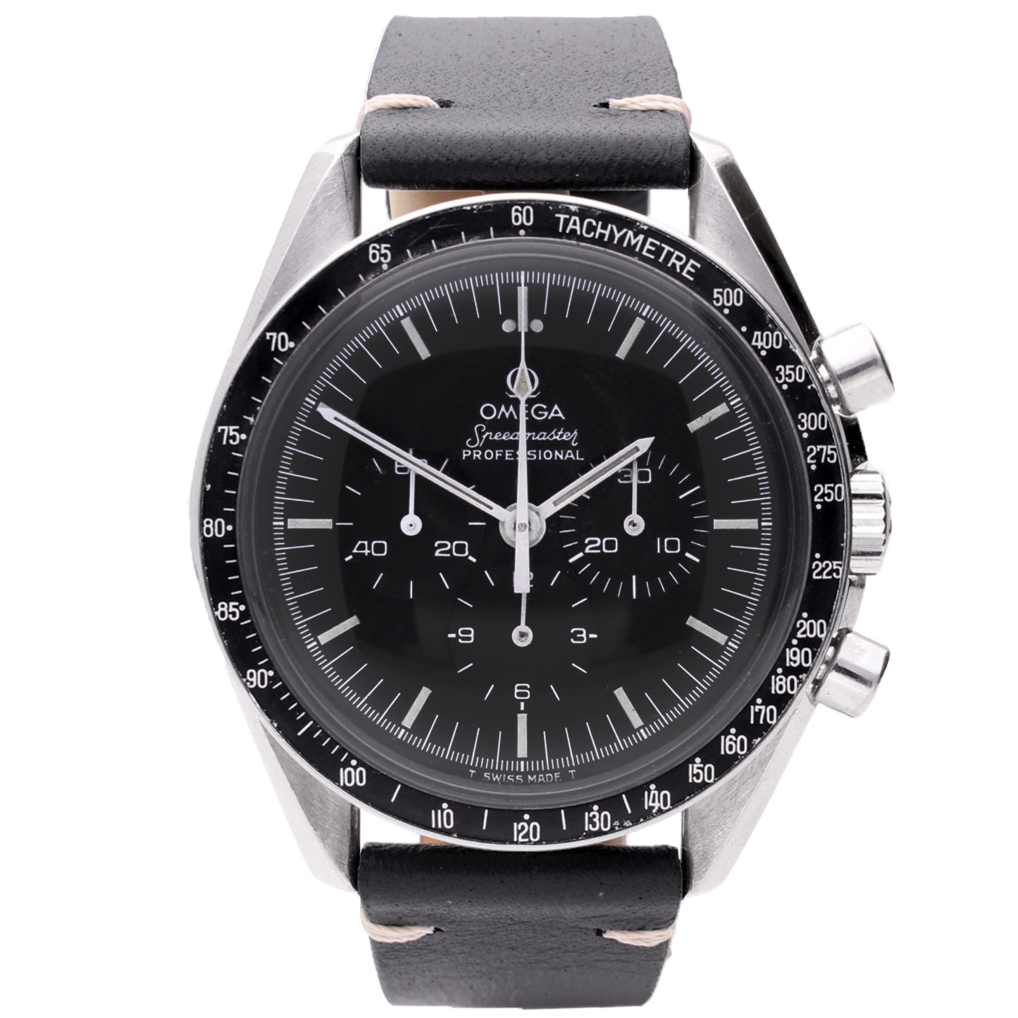 Stainless steel OMEGA ref. 145.0022 Speedmaster Professional chronograph wristwatch. Made 1980