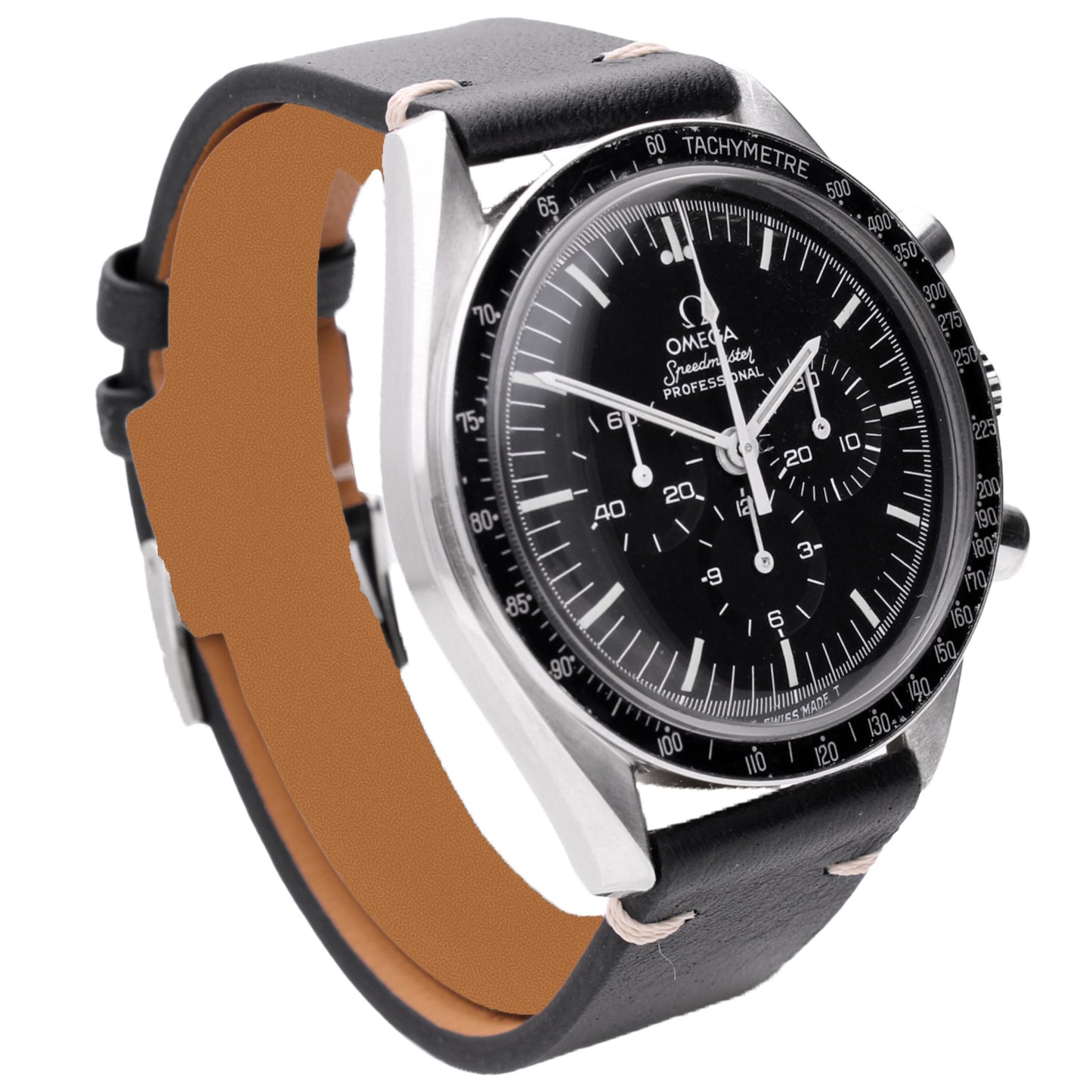 Stainless steel OMEGA ref. 145.0022 Speedmaster Professional chronograph wristwatch. Made 1980