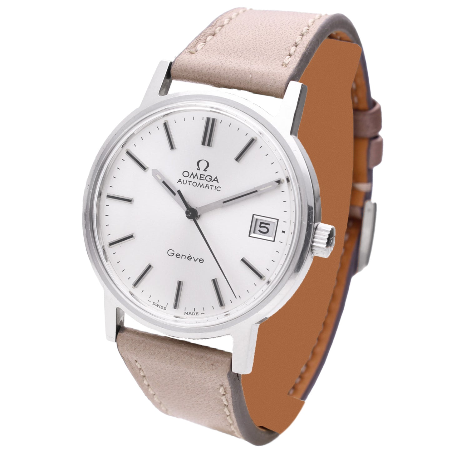 Stainless steel OMEGA Genève automatic wristwatch. Made 1974
