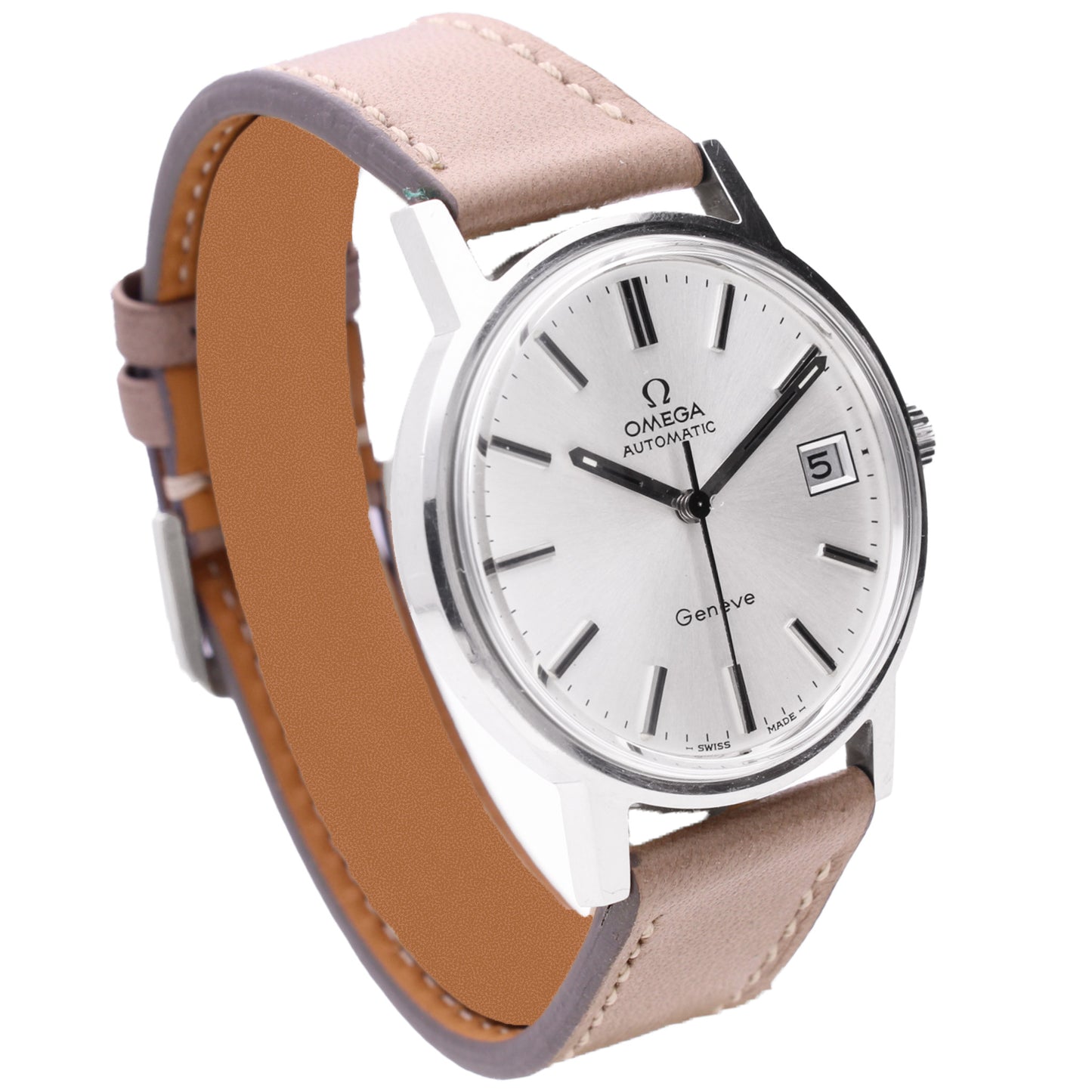 Stainless steel OMEGA Genève automatic wristwatch. Made 1974