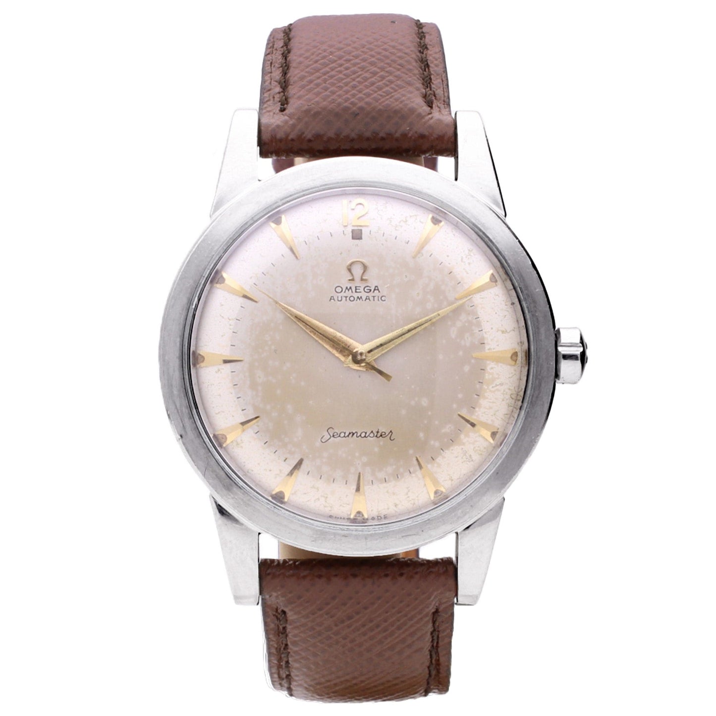 Stainless steel OMEGA Seamaster 'bumper' automatic wristwatch. Made 1963