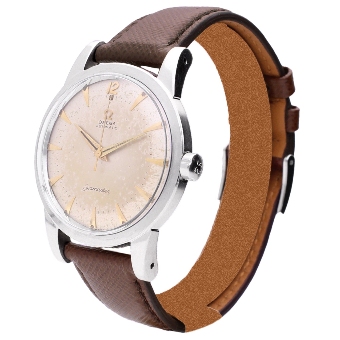 Stainless steel OMEGA Seamaster 'bumper' automatic wristwatch. Made 1963
