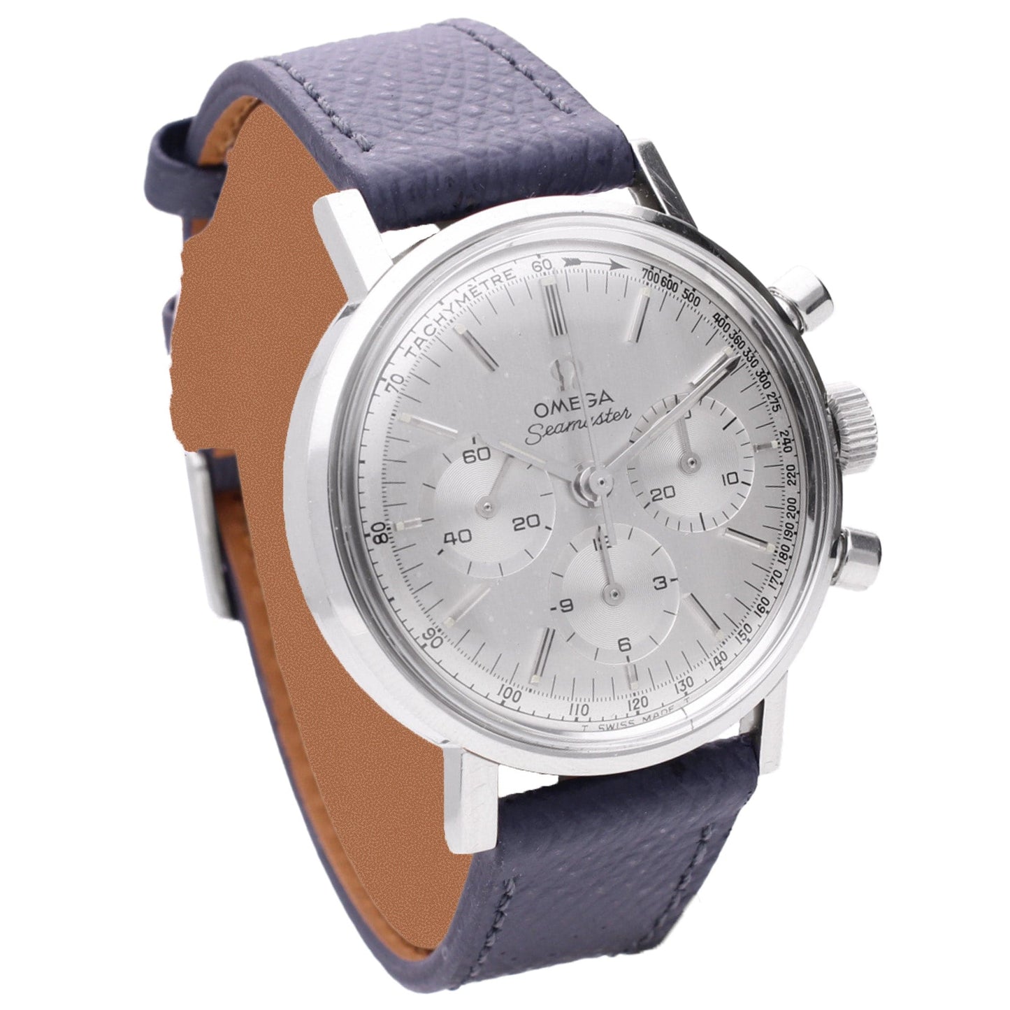 Stainless steel OMEGA Seamaster chronograph wristwatch. Made 1965