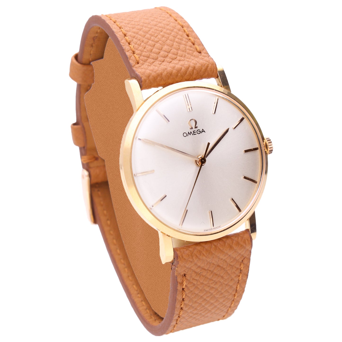 18ct rose gold OMEGA dress wristwatch. Made 1963