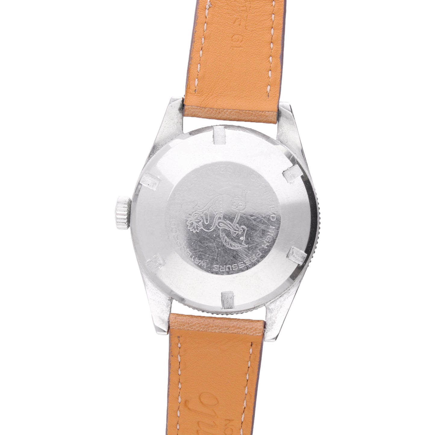 Stainless steel OMEGA 1st Generation Seamaster 300 automatic wristwatch (Enamel bezel). Made 1961