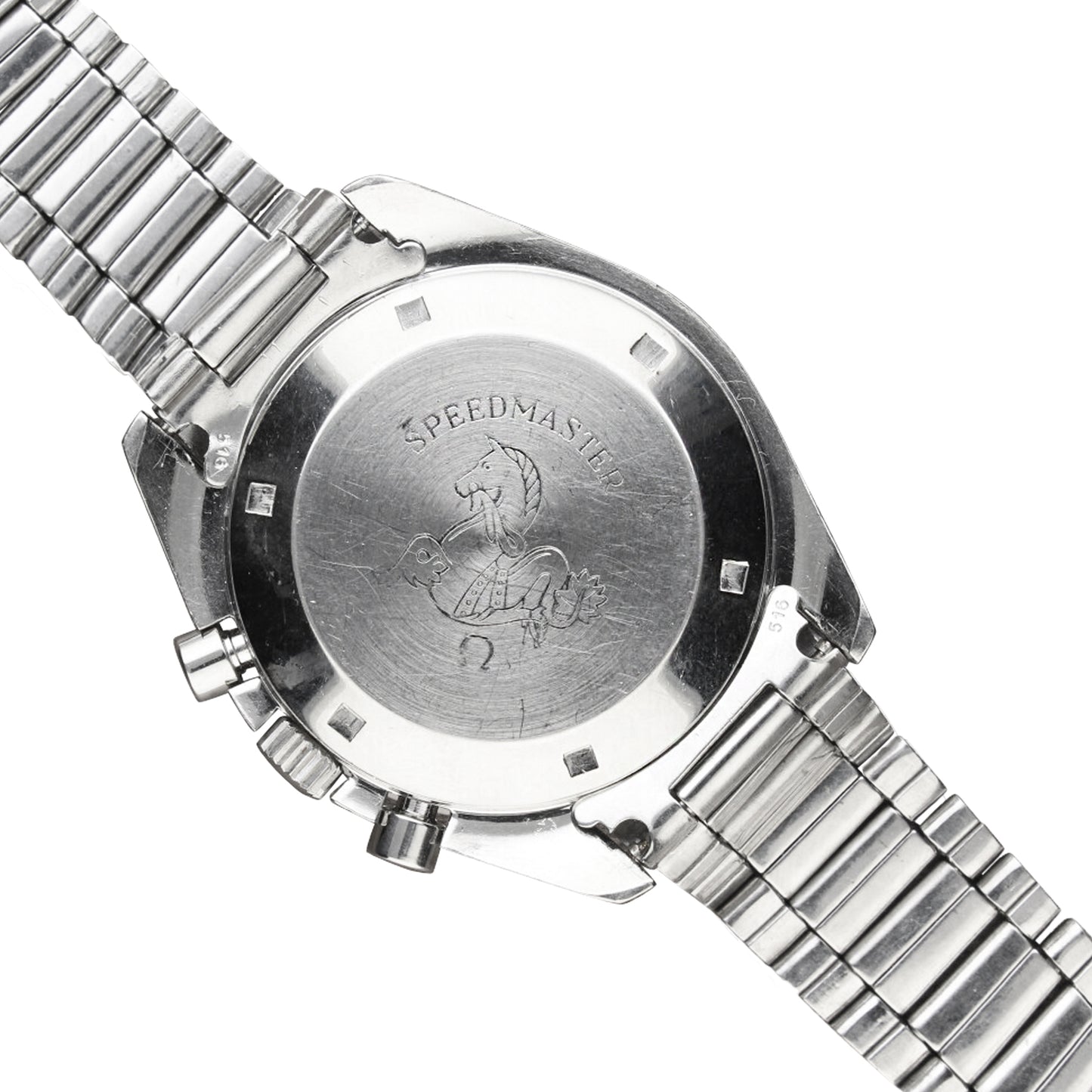 Stainless steel OMEGA ref. 145.022 Speedmaster Professional chronograph wristwatch. Made 1971