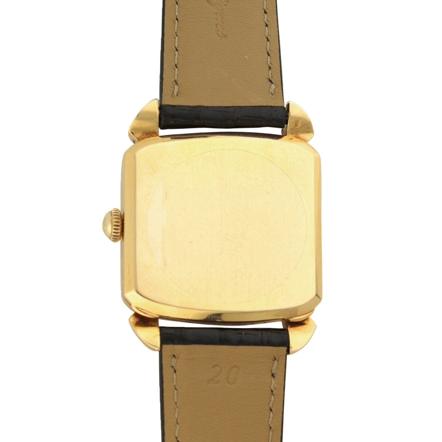 18ct yellow gold OMEGA Carré bumper automatic wristwatch. Made 1952