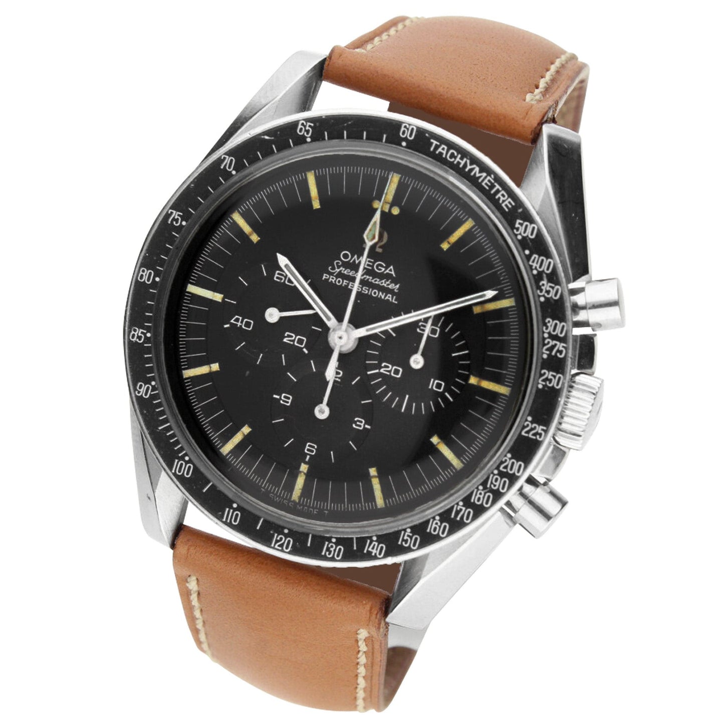 Stainless steel OMEGA ref. ST 105.012 Speedmaster wristwatch. Made 1967
