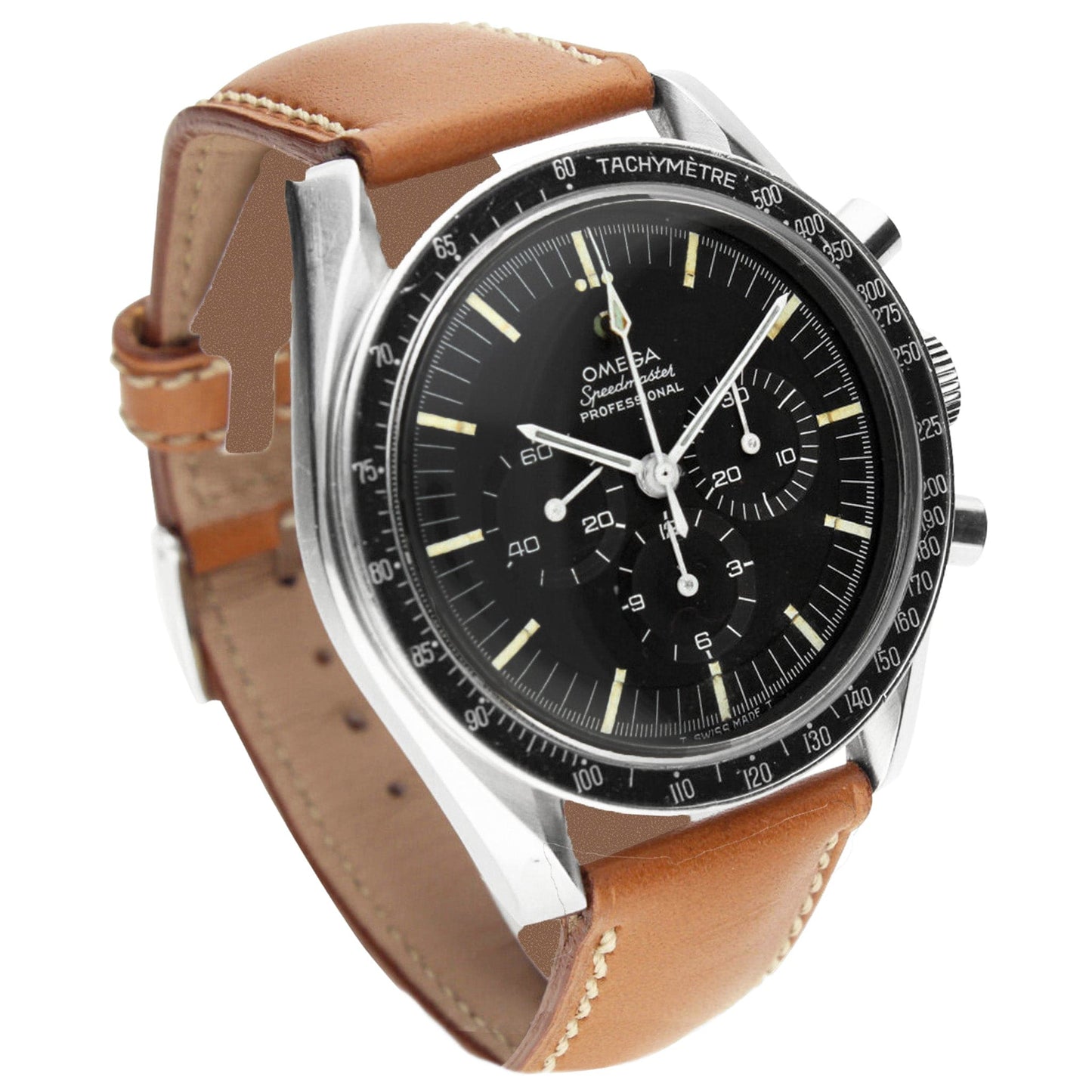 Stainless steel OMEGA ref. ST 105.012 Speedmaster wristwatch. Made 1967
