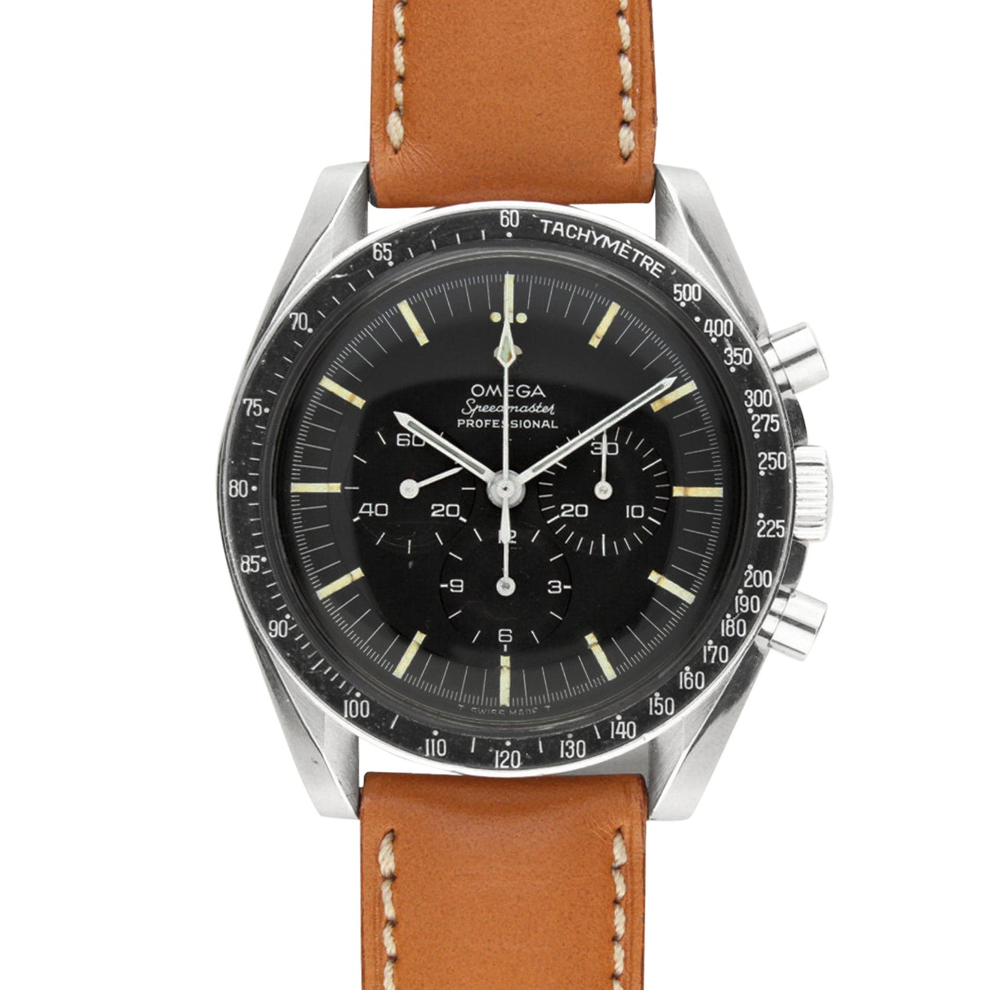 Stainless steel OMEGA ref. ST 105.012 Speedmaster wristwatch. Made 1967