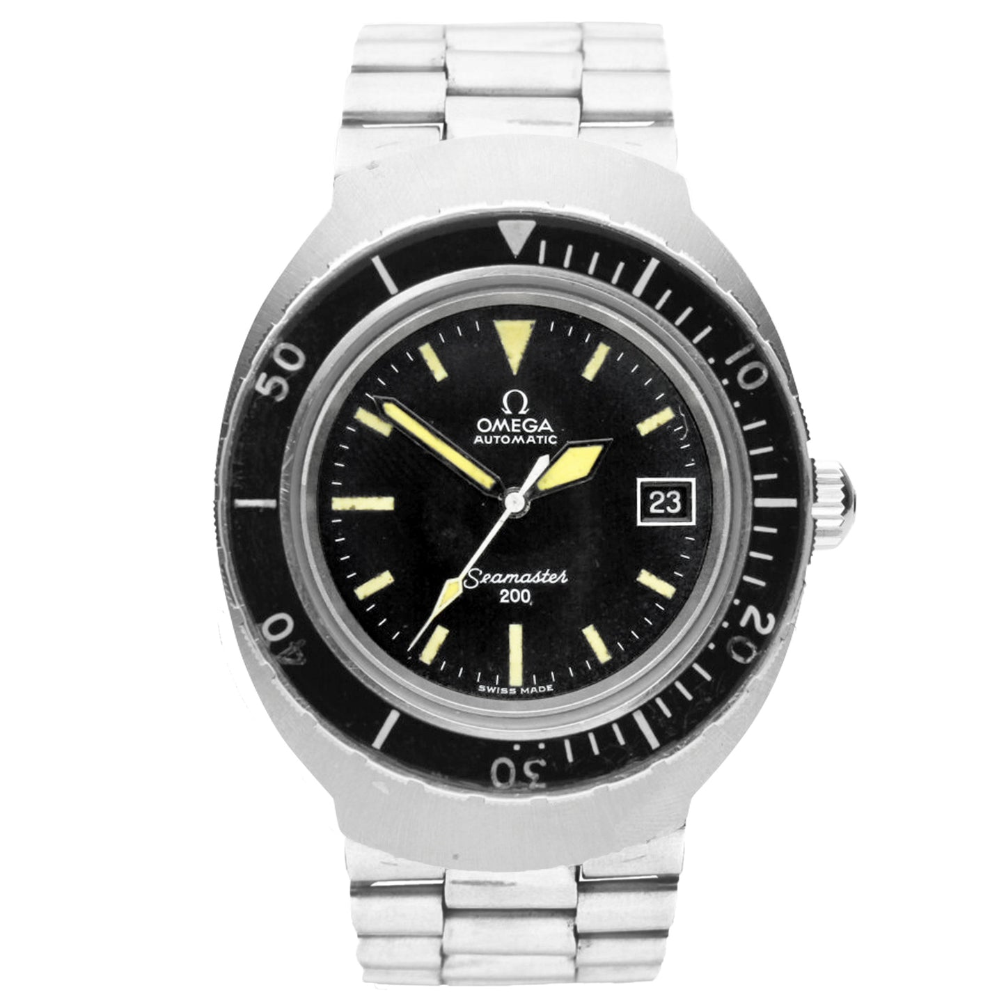 Stainless steel OMEGA Seamaster 200 'Pilot Line' automatic bracelet watch. Made 1972