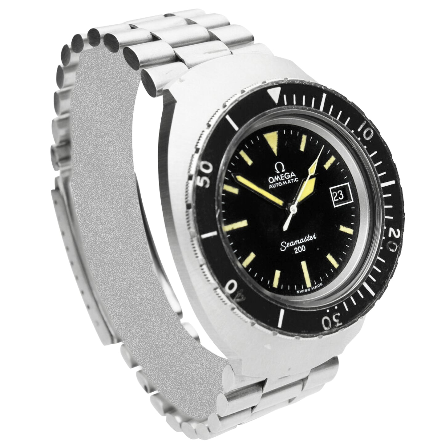 Stainless steel OMEGA Seamaster 200 'Pilot Line' automatic bracelet watch. Made 1972