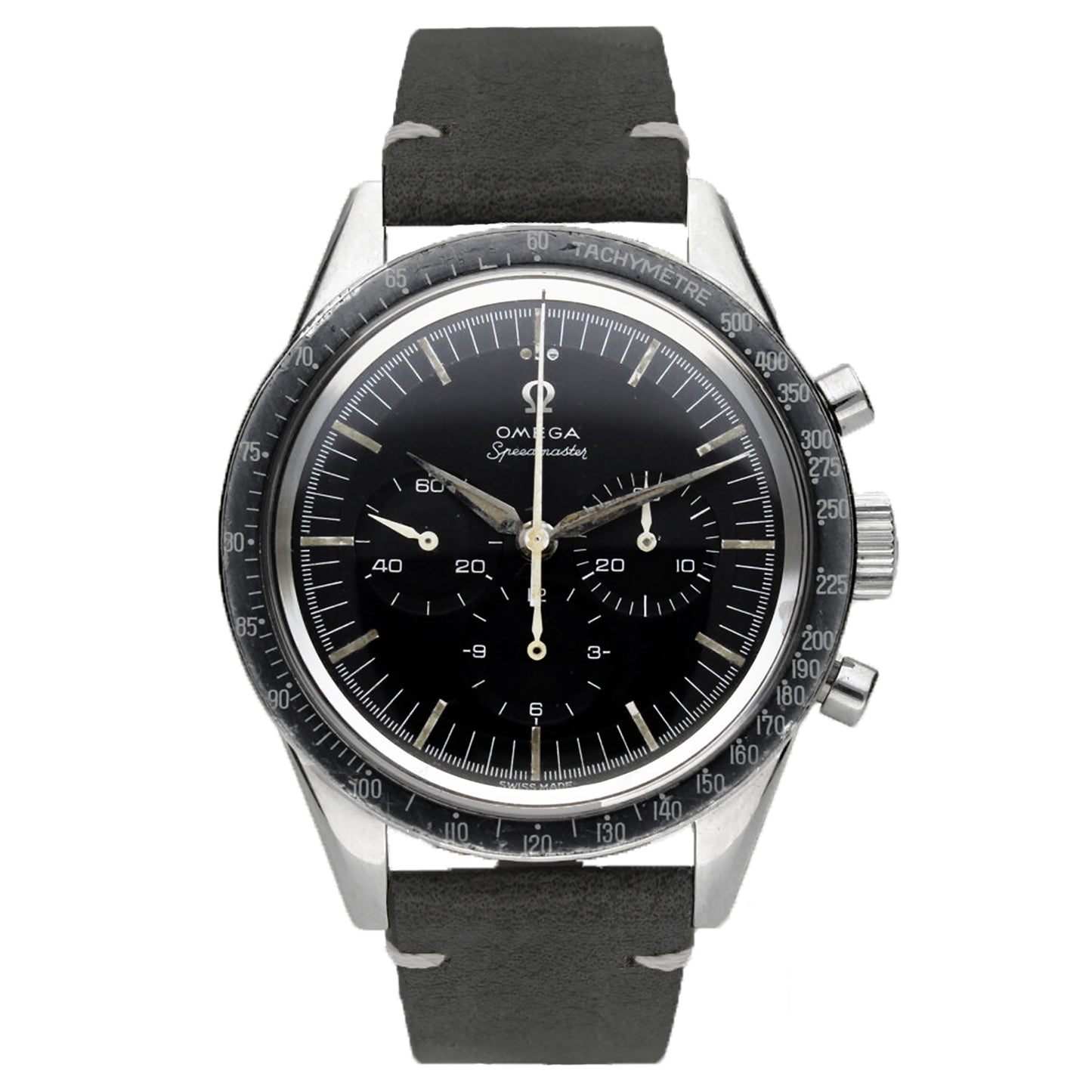 Stainless steel OMEGA ref. 2998-3 Speedmaster chronograph wristwatch. Made 1963