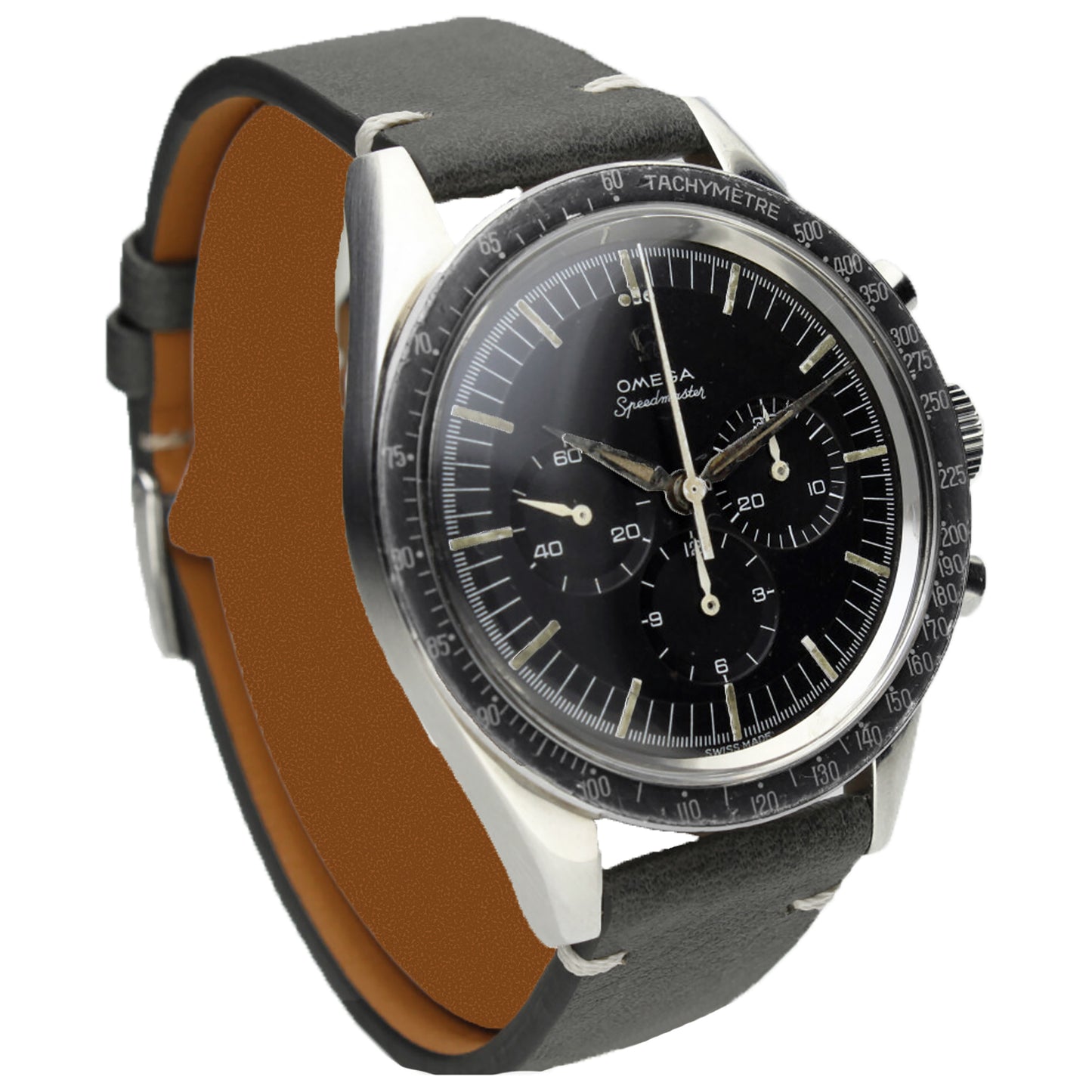 Stainless steel OMEGA ref. 2998-3 Speedmaster chronograph wristwatch. Made 1963
