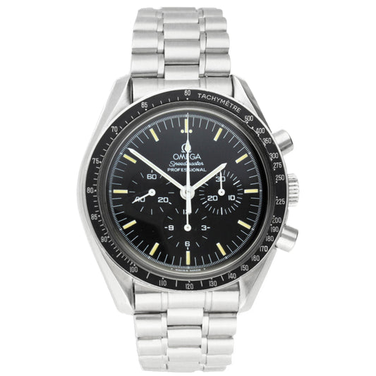 Stainless steel OMEGA Speedmaster ref. ST 345.0022 Professional 20th Anniversary 'Apollo XI' chronograph wristwatch. Made 1995