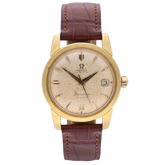 18ct yellow gold OMEGA Seamaster automatic wristwatch. Made 1958