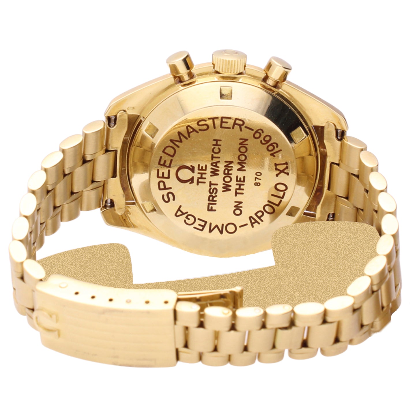 18ct yellow gold OMEGA Speedmaster Apollo XI Professional chronograph  (Limited editon 870/1014). Made 1970
