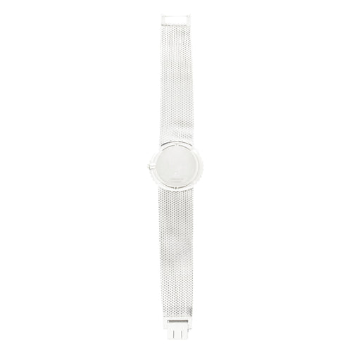 18ct white gold Piaget ref. 9322 'oval cased' and diamond set bezel bracelet watch. Made 1970s