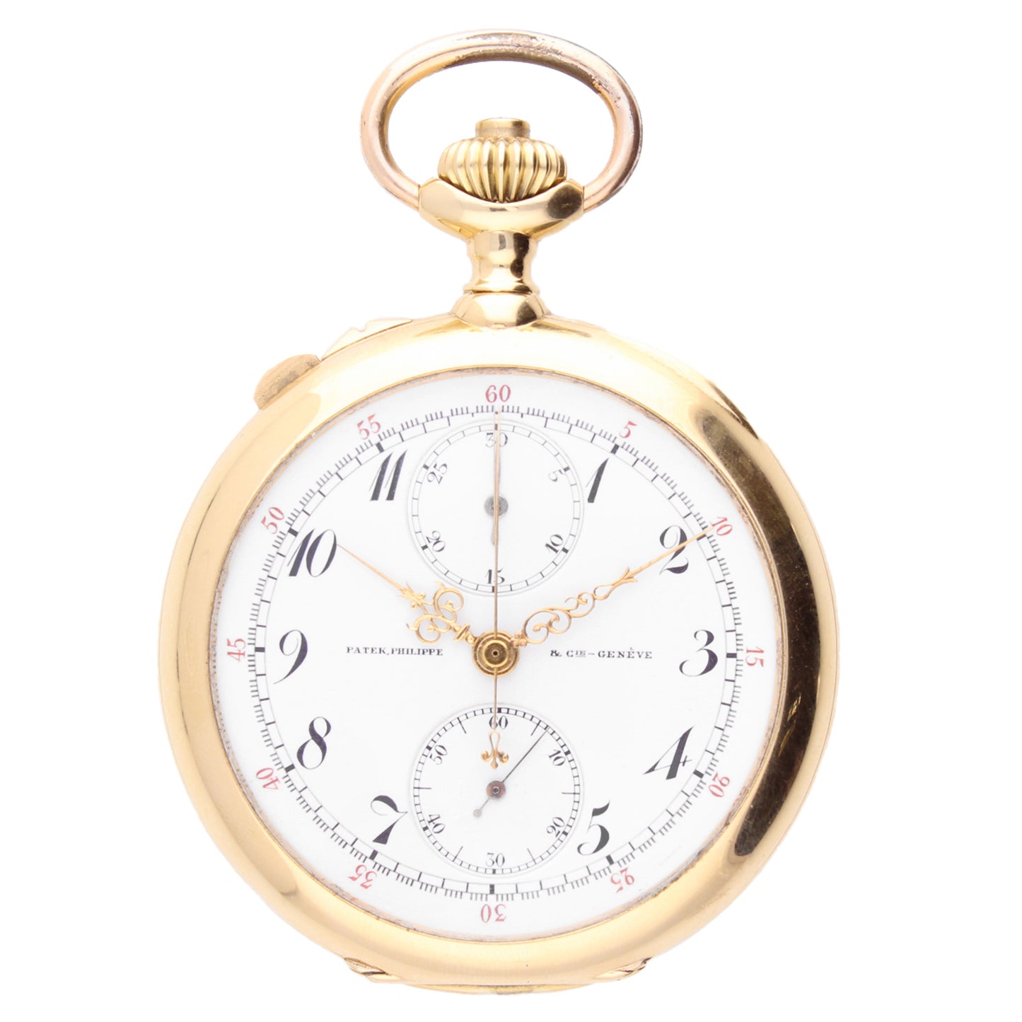 18ct yellow gold Patek Philippe, open face pocket watch. Made 1904